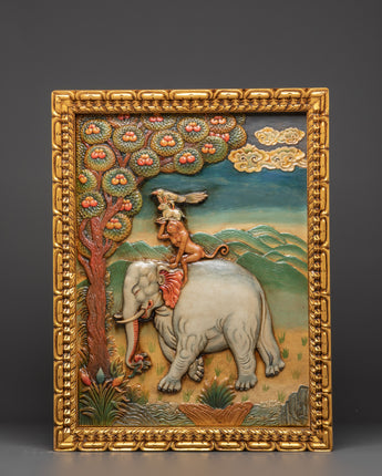 Handcrafted Elephant Design Wall Hanging Art