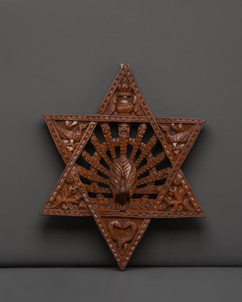 Traditional Star Peacock Wall Art