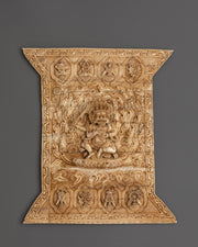 Tibetan Bone Carving Four Armed Mahakala