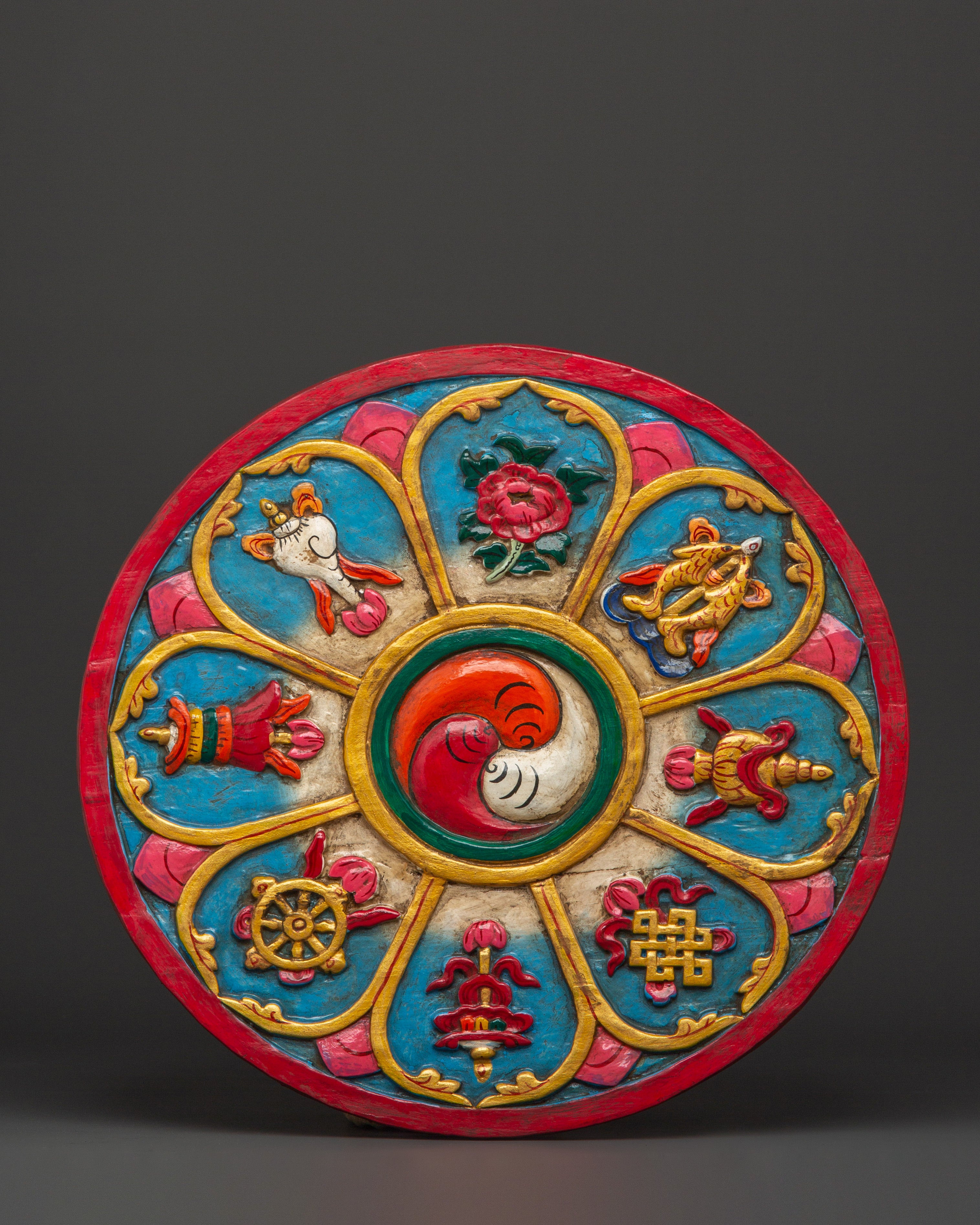 Buddhist Dharma Wheel Wall Hanging