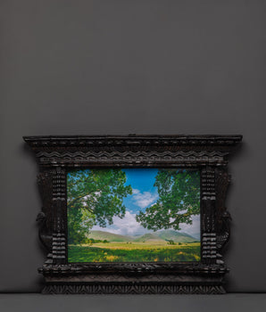 Hand-Carved Traditional Wood Frame Wall Hanging | Decorative Photo Frame
