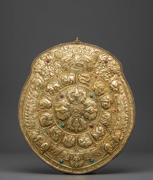 Tibetan Brass Vajra Wall Hanging 