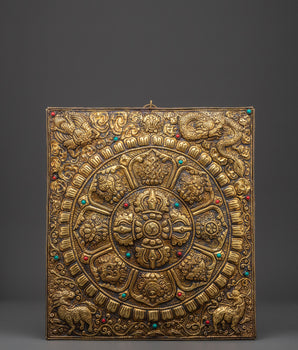 Tibetan Vishwo Vajra Metal Thangka