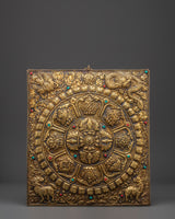 Tibetan Vishwo Vajra Metal Thangka 