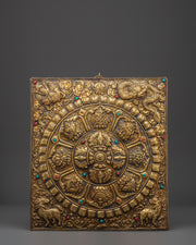 Tibetan Vishwo Vajra Metal Thangka
