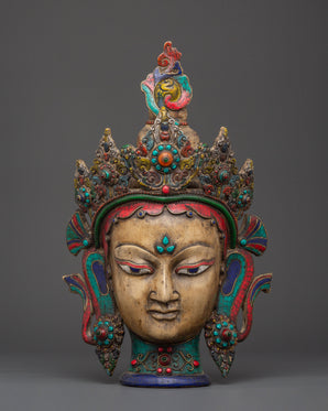 Colorful deity wall hanging mask