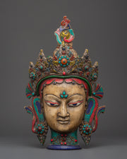 Colorful deity wall hanging mask