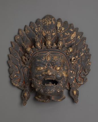 Brass Bharirav Mask Wall Hanging
