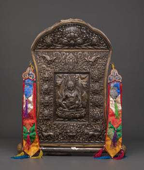 Handcrafted Dzambhala Metal Thangka | Spiritual Tibetan Buddhist Art