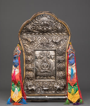 Tibetan Shakyamuni Buddha Metal Thangka | Symbol of Peace and Wellness