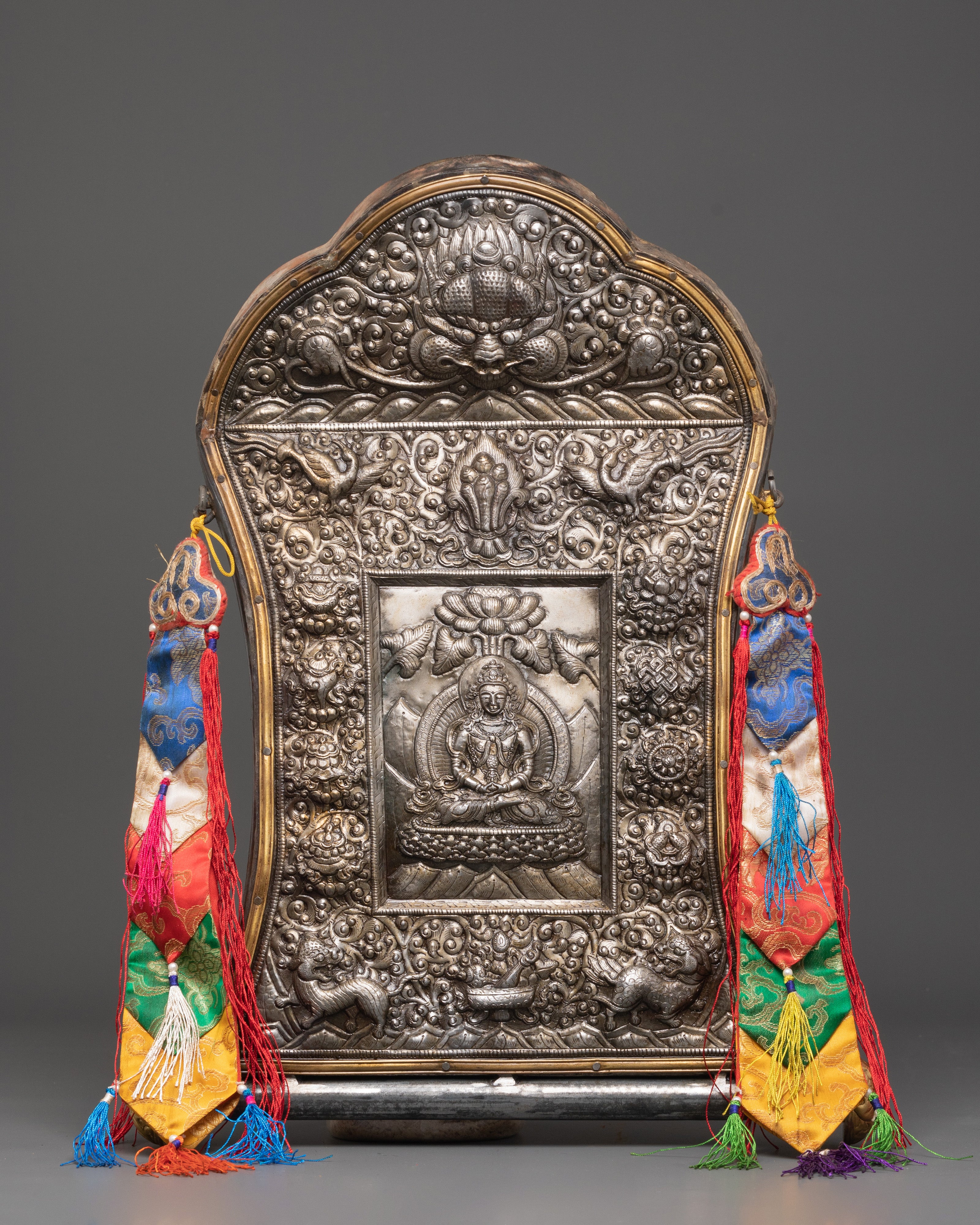 Tibetan Shakyamuni Buddha Metal Thangka | Symbol of Peace and Wellness