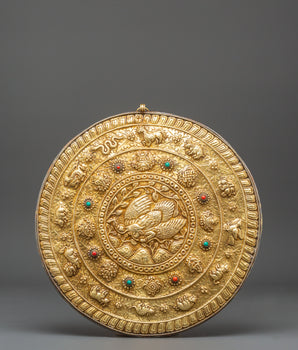 Tibetan Religious Wall Hanging | Sacred Buddhist Symbol for Peace and Prosperity