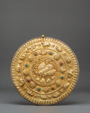 Tibetan Religious Wall Hanging | Sacred Buddhist Symbol for Peace and Prosperity