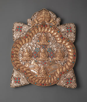 Handcrafted Five Buddha Wall Hanging