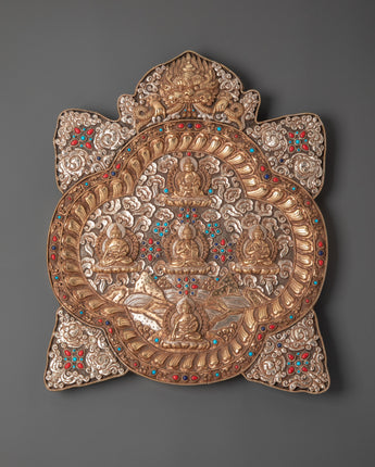 Handcrafted Five Buddha Wall Hanging