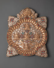 Handcrafted Five Buddha Wall Hanging