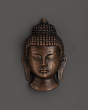 Handcrafted Wall Hanging Buddha Mask | Spiritual Decor