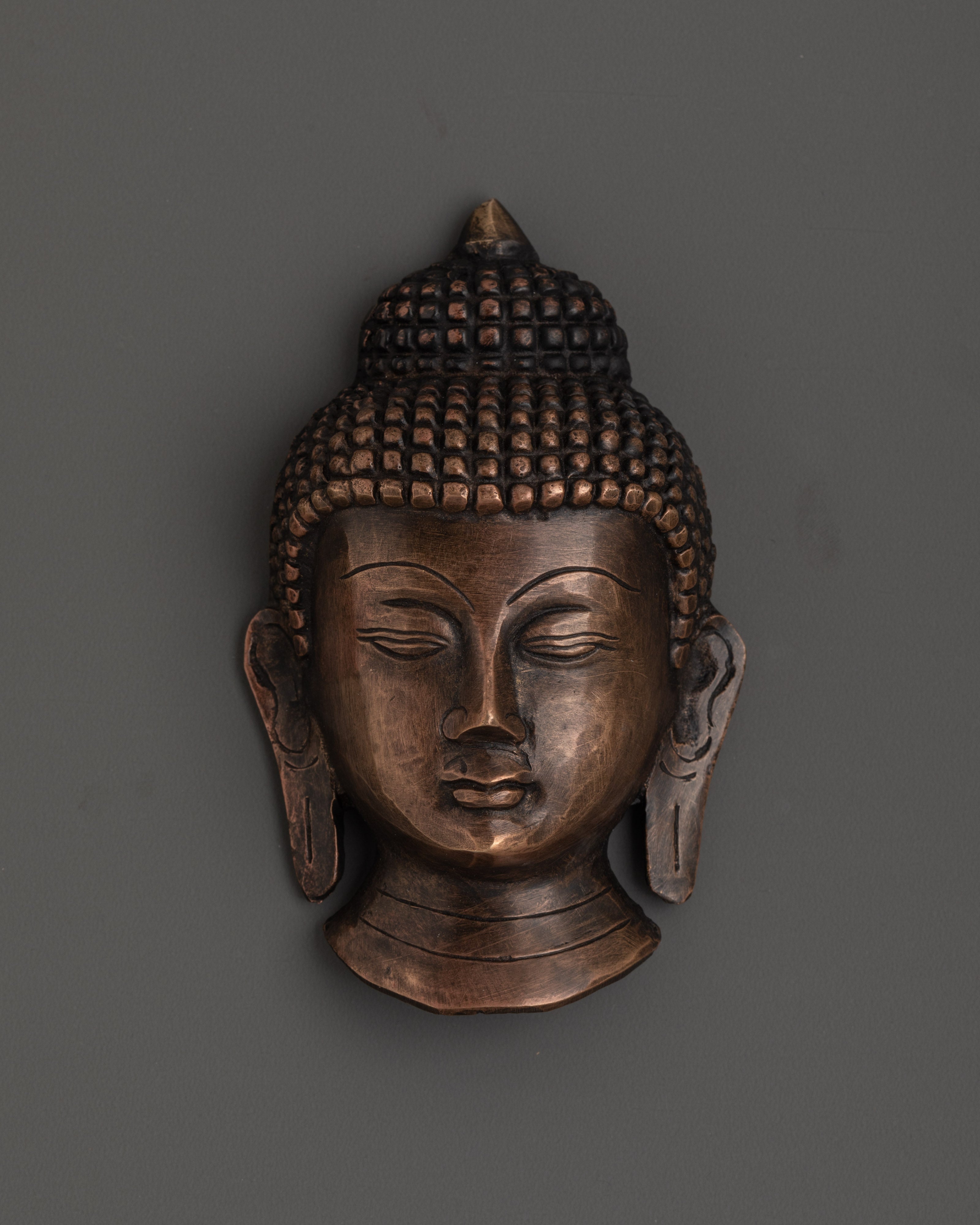Handcrafted Wall Hanging Buddha Mask | Spiritual Decor