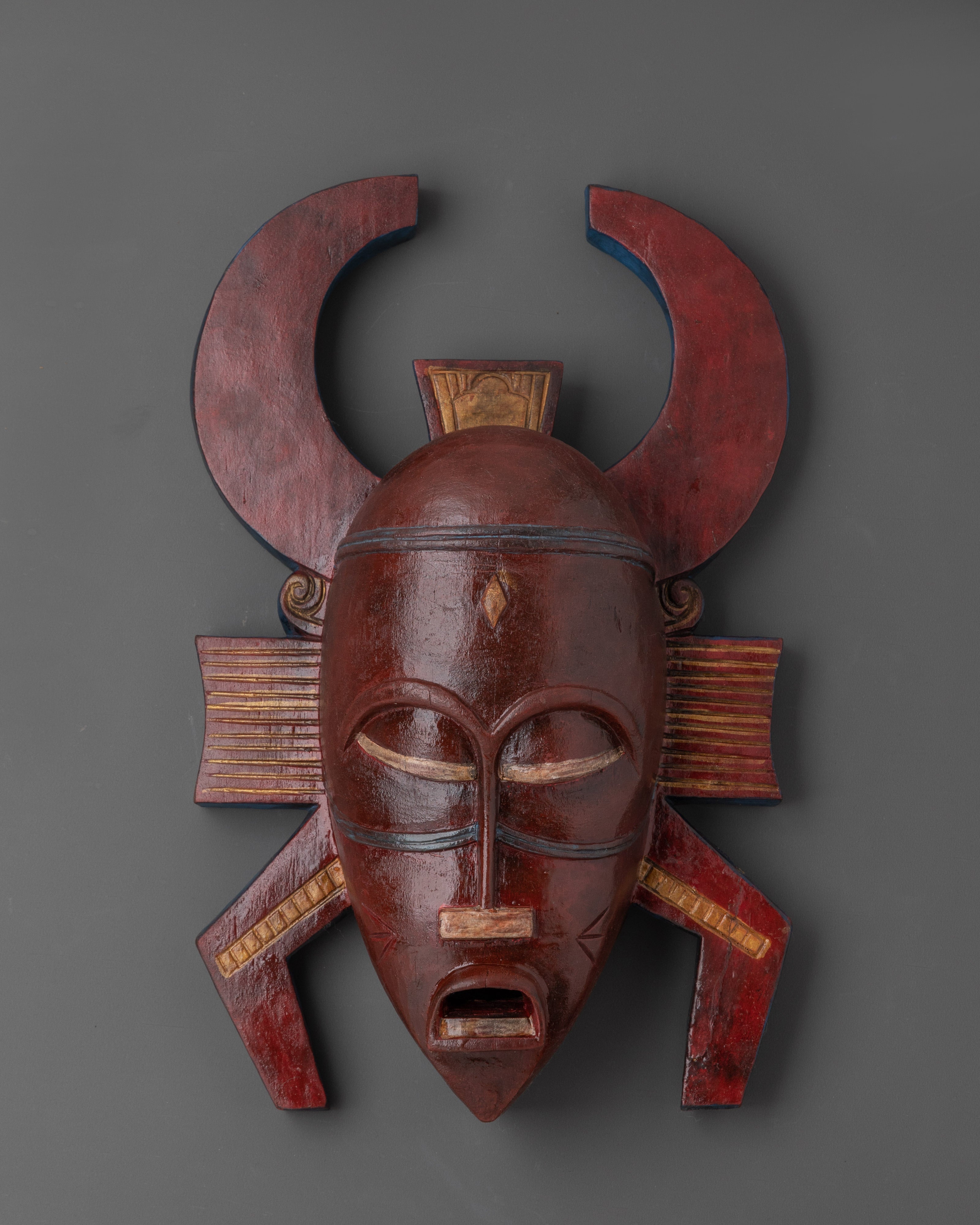 Traditional Tribal Wooden Wall Hanging