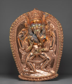Handcrafted Copper Ganesha Wall Hanging | Spiritual and Decorative Art for Home