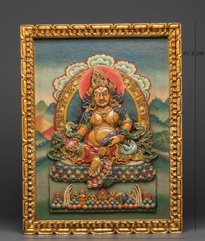 Tibetan Dzambhala Relief Art Wall Hanging