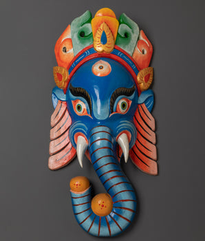 Hand Carved Ganesha Wall Hanging