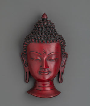 Red Buddha Head Wall Hanging