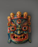 Wooden Mahakala Mask