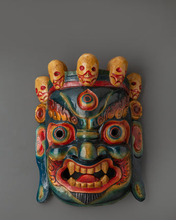 Wooden Mahakala Mask