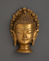 Brass Buddha Head Wall Hanging