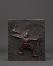 Sacred Guardian Sculpture Wall Hanging | Brass Plaque for Spiritual Spaces