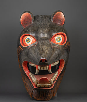 Rat Mask Wooden Wall Hanging