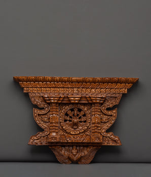 Carved Wooden Peacock Wall Hanging