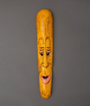 Hand-Painted Wooden Wall Mask 