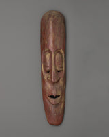 Hand-Carved Wooden Tribal Wall Mask 