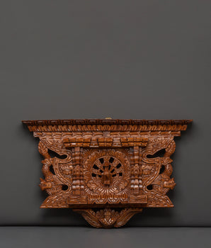 Peacock Motif Wooden Wall Art