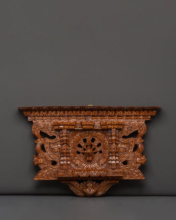 Peacock Motif Wooden Wall Art