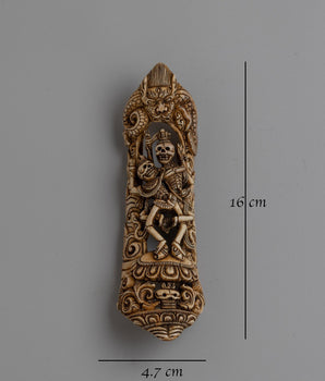 Citipati Bone Carved | Tibetan Skeleton Dancer for Meditation and Spiritual Spaces