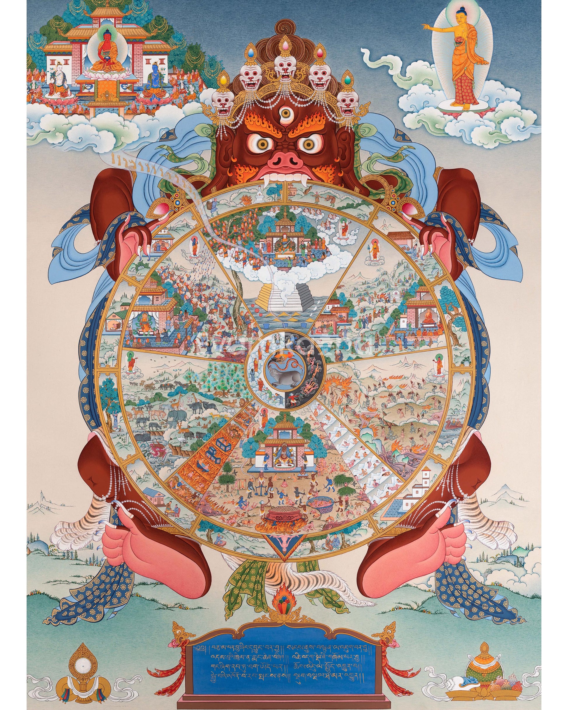 Wheel Of Life Thangka Prints