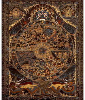 Hand-Painted Wheel Of Life Thangka