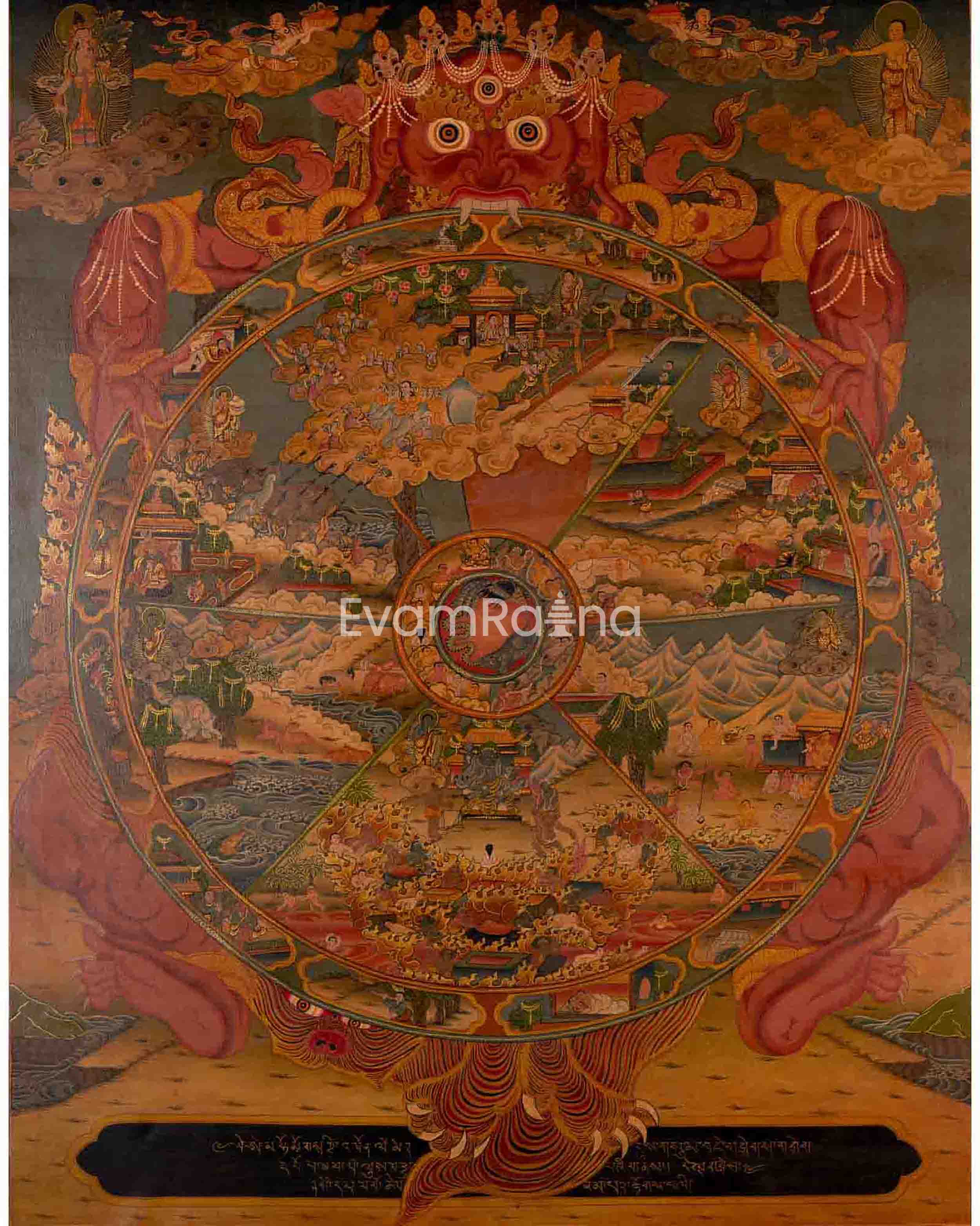 Wheel Of Life Buddhist Thangka