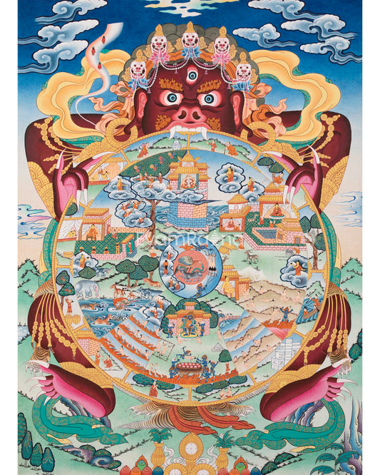 Wheel of Life Buddhist Painting