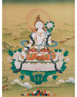 Female Buddhist Goddess White Tara Thangka