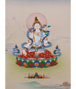 Thangka of White Tara, Goddess of Longevity