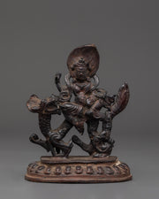 Oxidized Copper White Dzambhala Statue | Wealth and Abundance