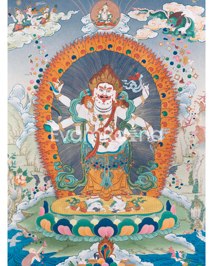 White Mahakala  Thangka