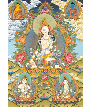 hite Tara Thangka Painting 