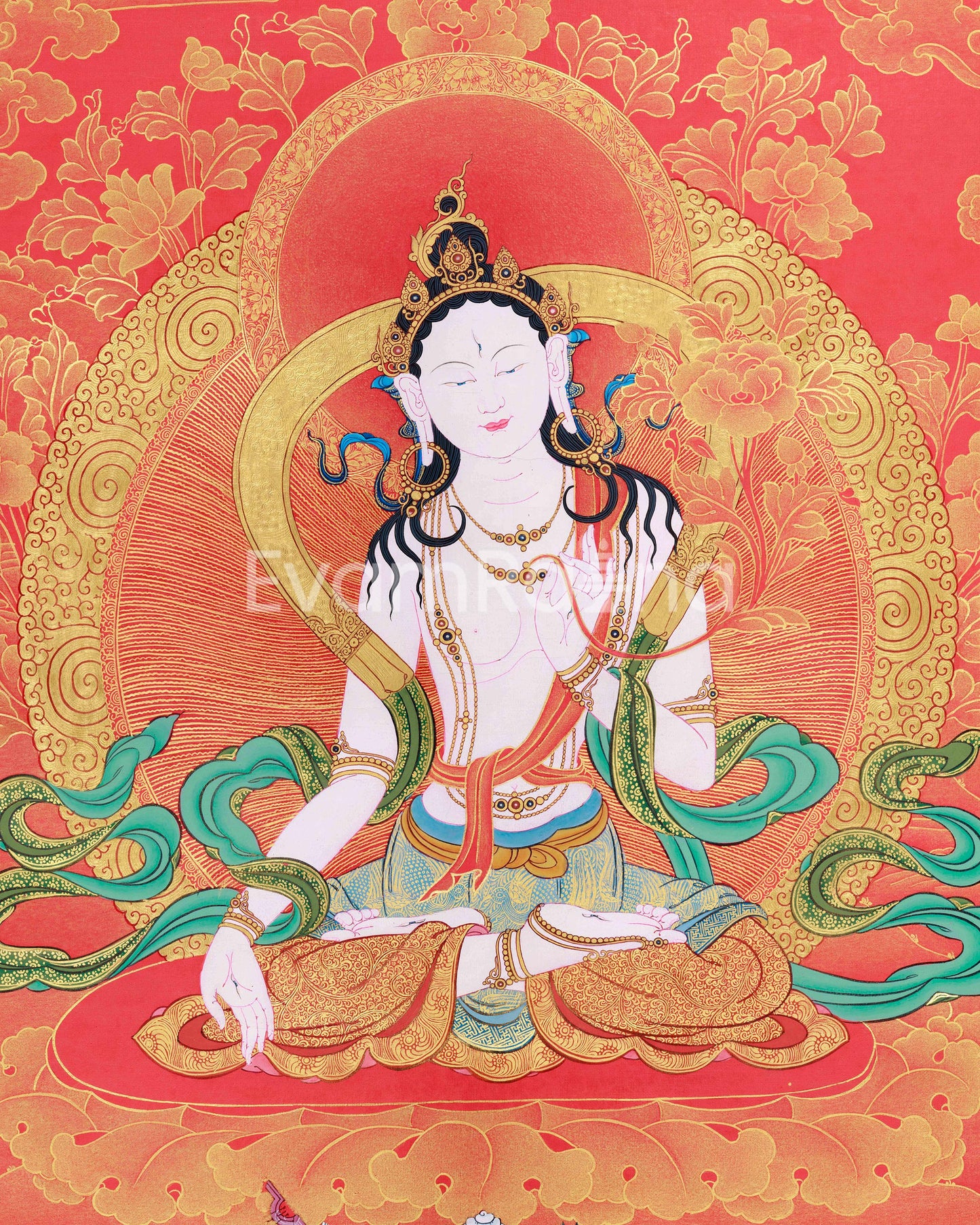 Thangka of White Tara Devi