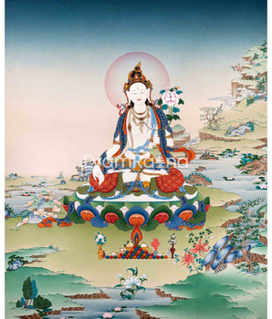 White Tara Thangka Print