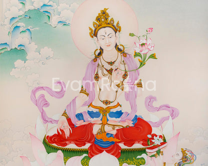 Karma Gardi Masterpiece, Goddess White Tara Thangka